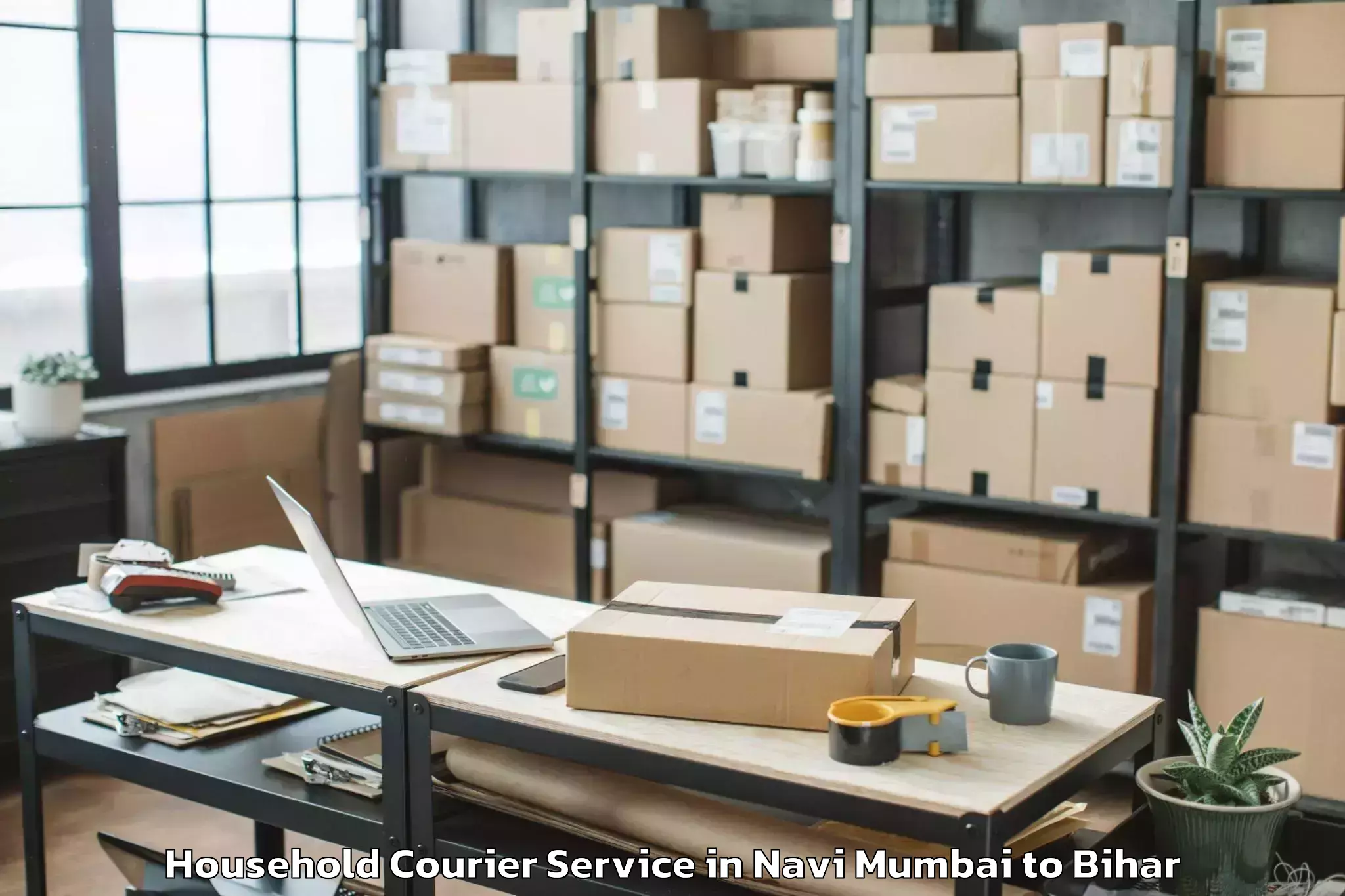 Easy Navi Mumbai to Thawe Household Courier Booking